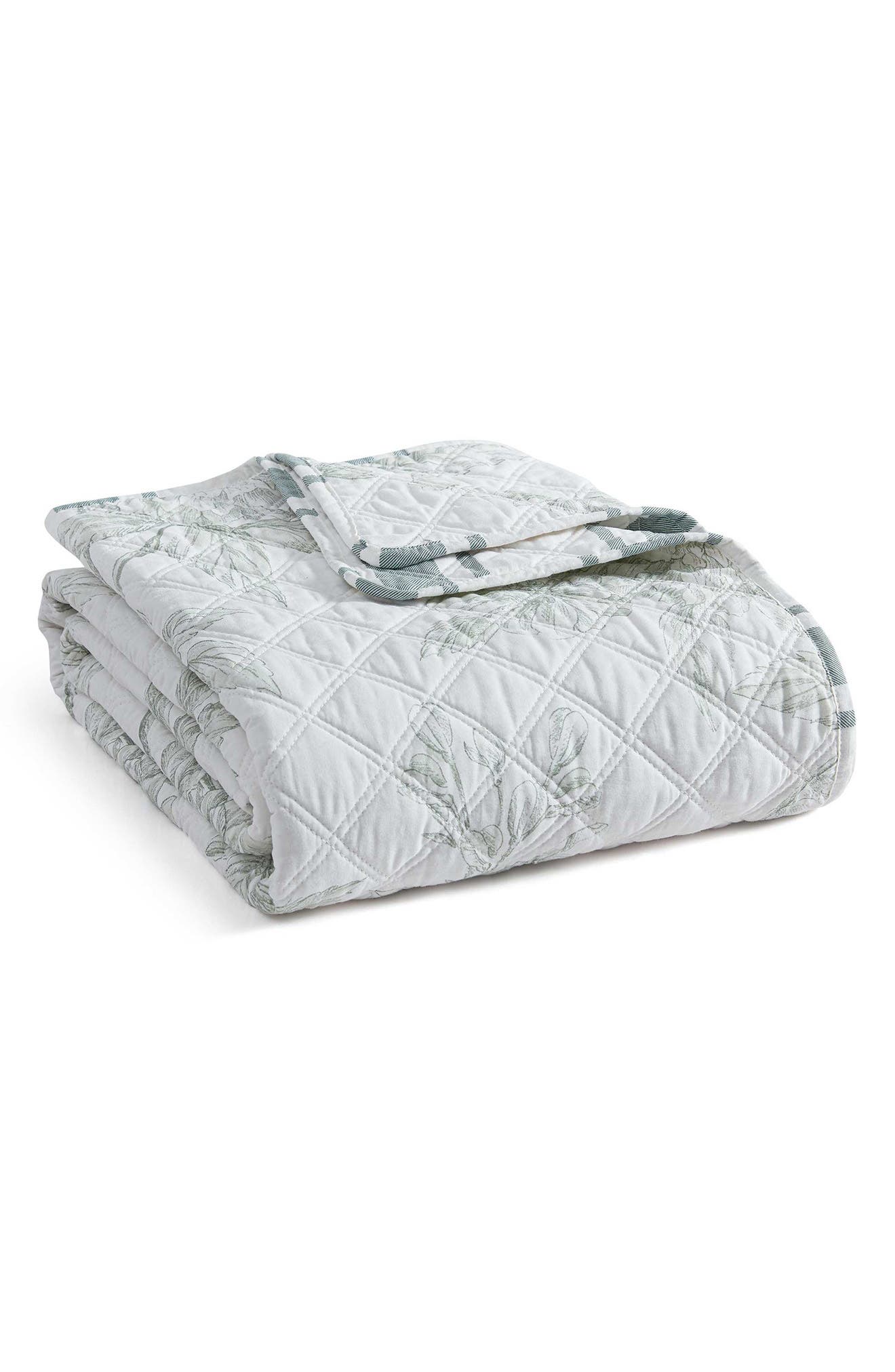 Vine Flora Reversible Quilted Throw
