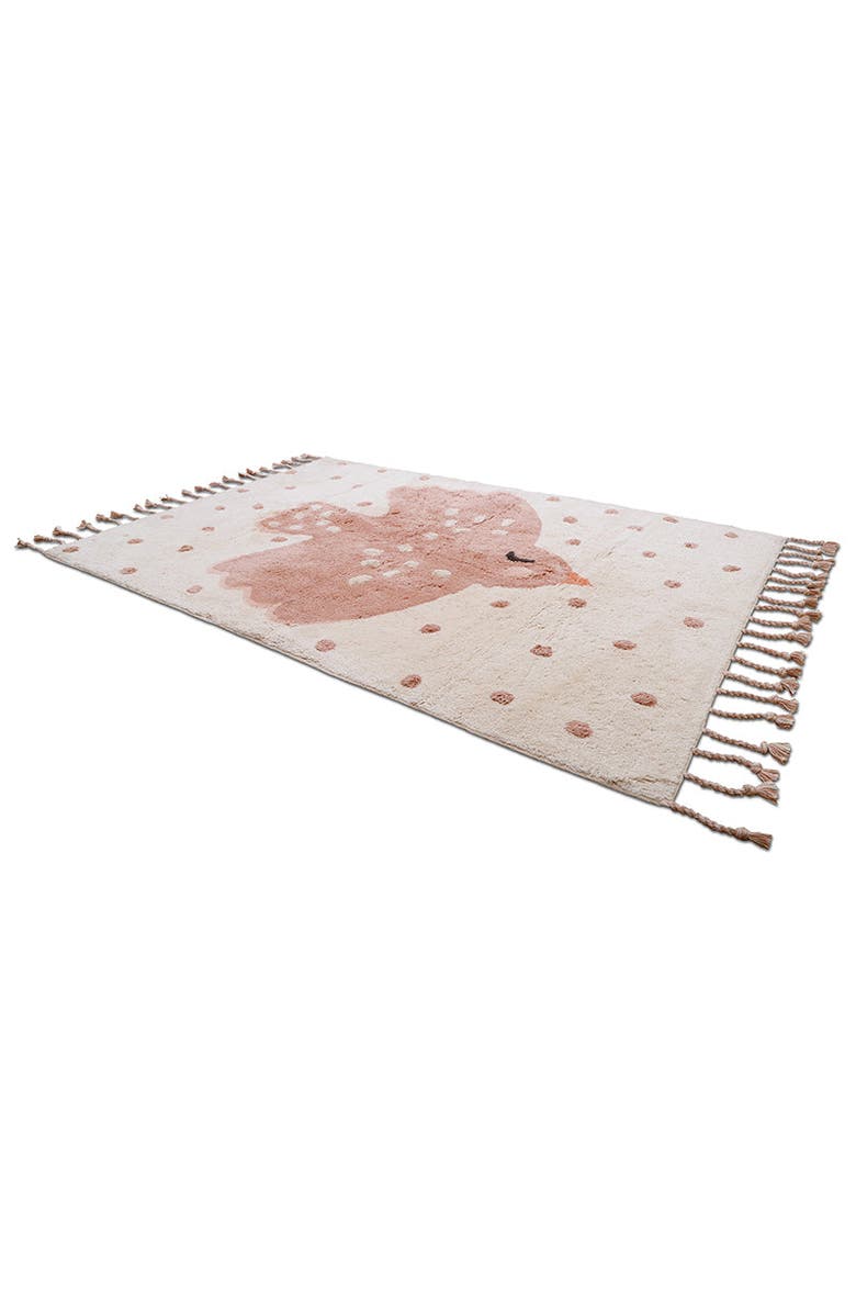 Nattiot Rug Birdy, Alternate, color, Off White / Pink Nude