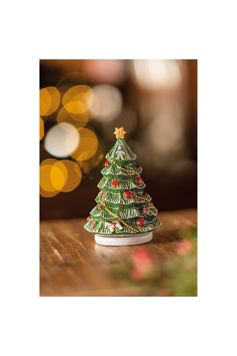 Nostalgic Melody Turning Christmas Tree Figurine, Alternate, color, Multi