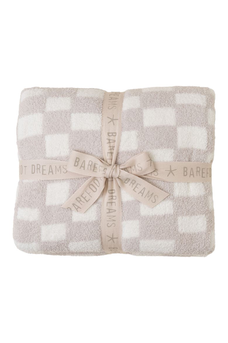 CozyChic® Checks & Stripes Throw Blanket, Main, color, STONE/ CREAM