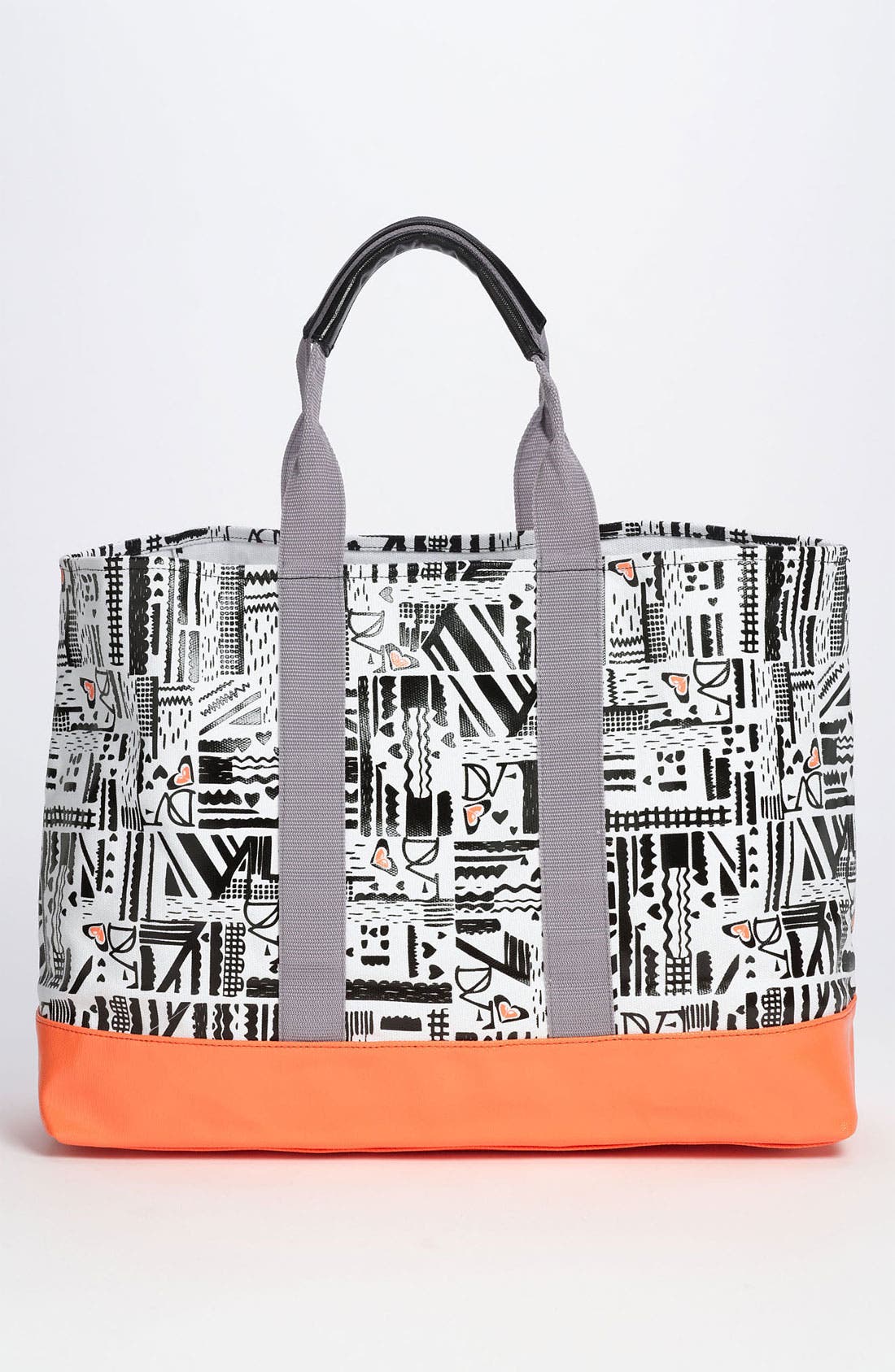 'DVF Loves Roxy' Tote Bag, Alternate, color, BLACK