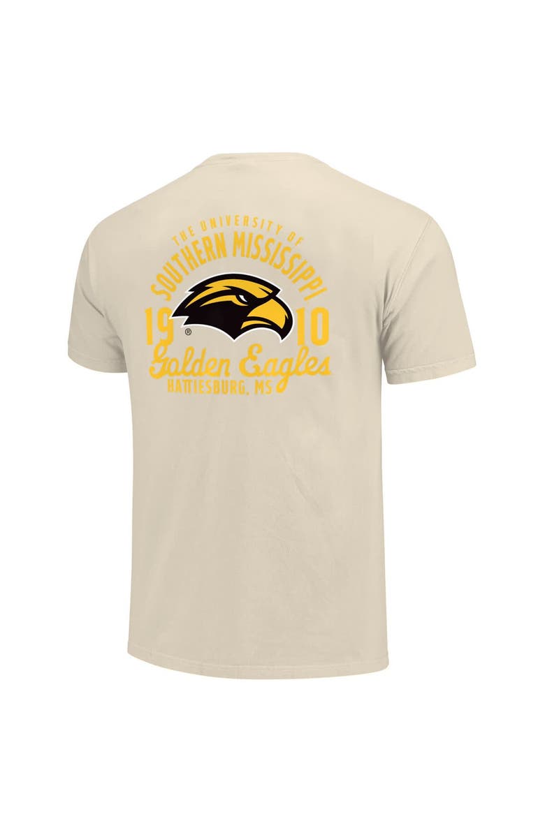IMAGE ONE Men's Cream Southern Miss Golden Eagles Comfort Colors Mascot Overlay T-Shirt, Alternate, color, 
