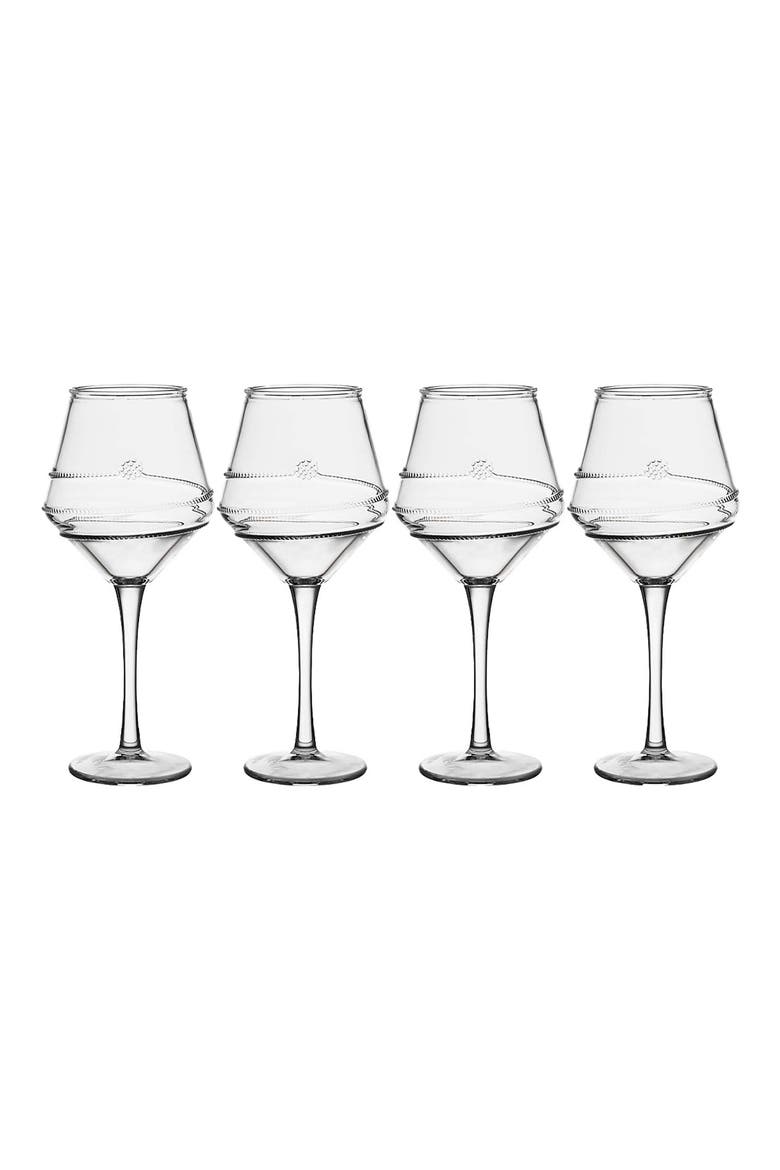 Amalia Acrylic Set of 4 Wine Glasses, Main, color, CLEAR