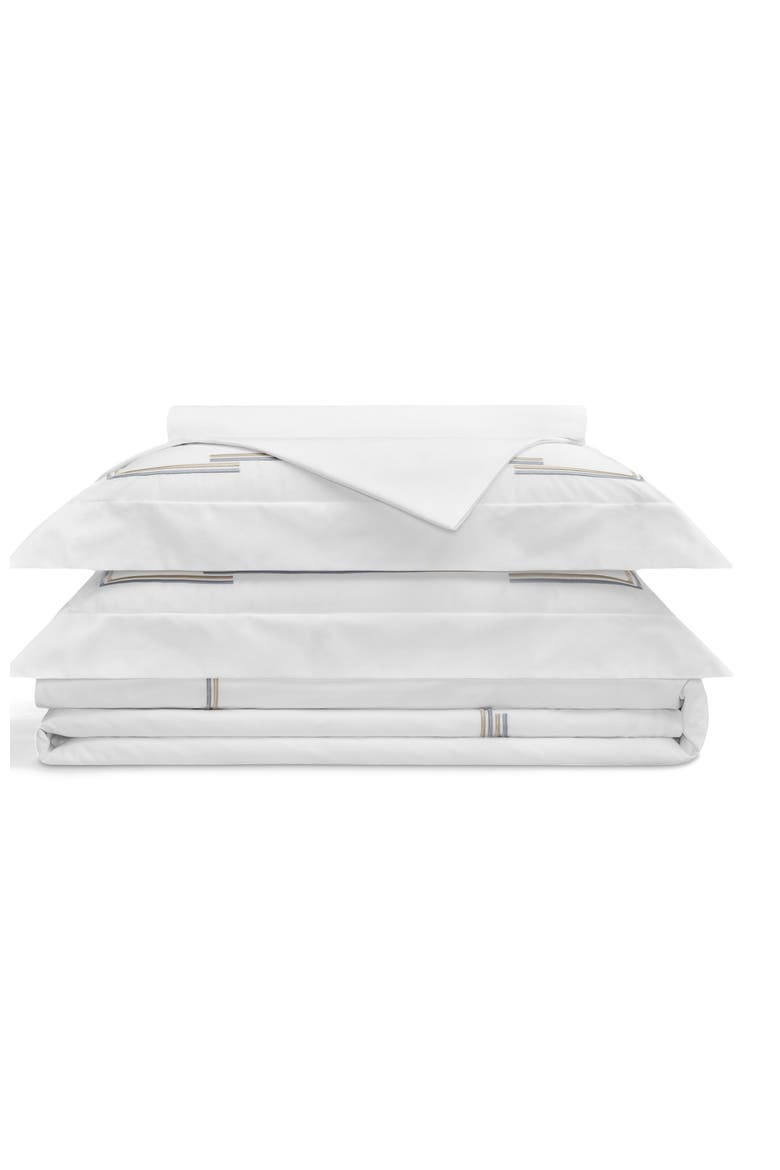 Metalisi Embroidery duvet cover, Main, color, White