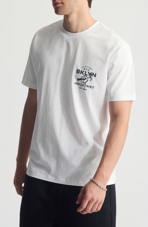 Brooklyn Industries Relaxed Vintage Graphic T-shirt In White