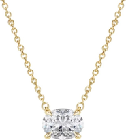 DLORIA Elena Moissanite Solitaire Vermeil Necklace