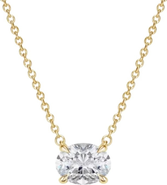 DLORIA Elena Moissanite Solitaire Vermeil Necklace