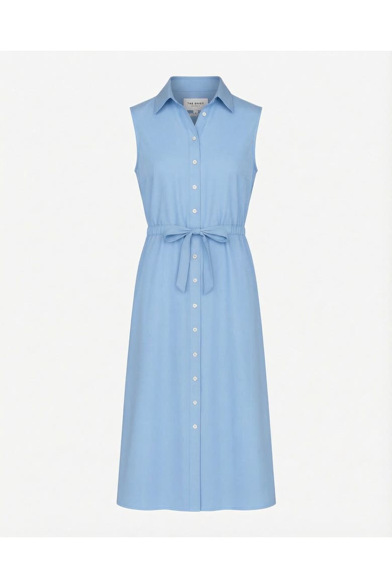 The Sleeveless Midi Dress, Alternate, color, Light Blue Tencel
