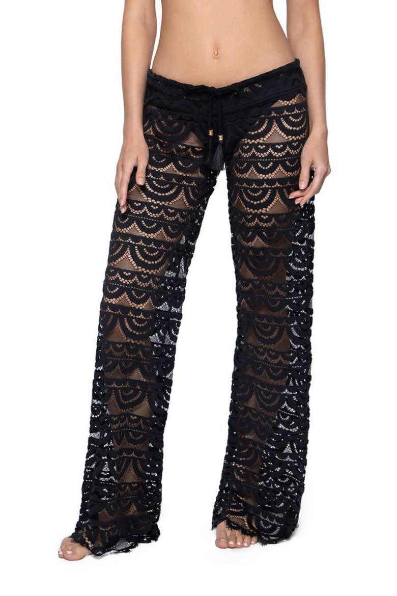 Malibu Lace Cover-Up Pants, Main, color, LACE DIVA