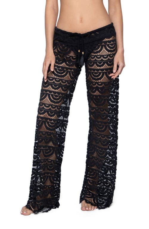 PQ SWIM Malibu Lace Cover-Up Pants in Lace Diva