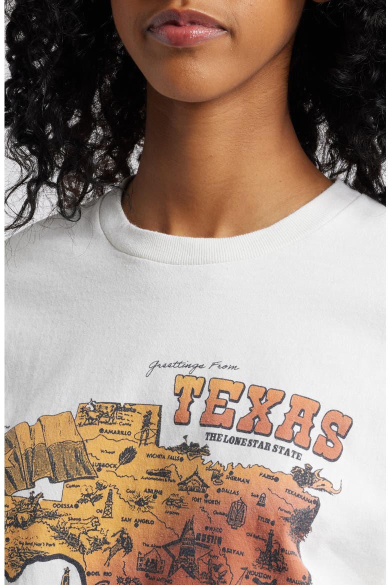 Texas Cotton Graphic Boyfriend T-Shirt, Alternate, color, WHITE