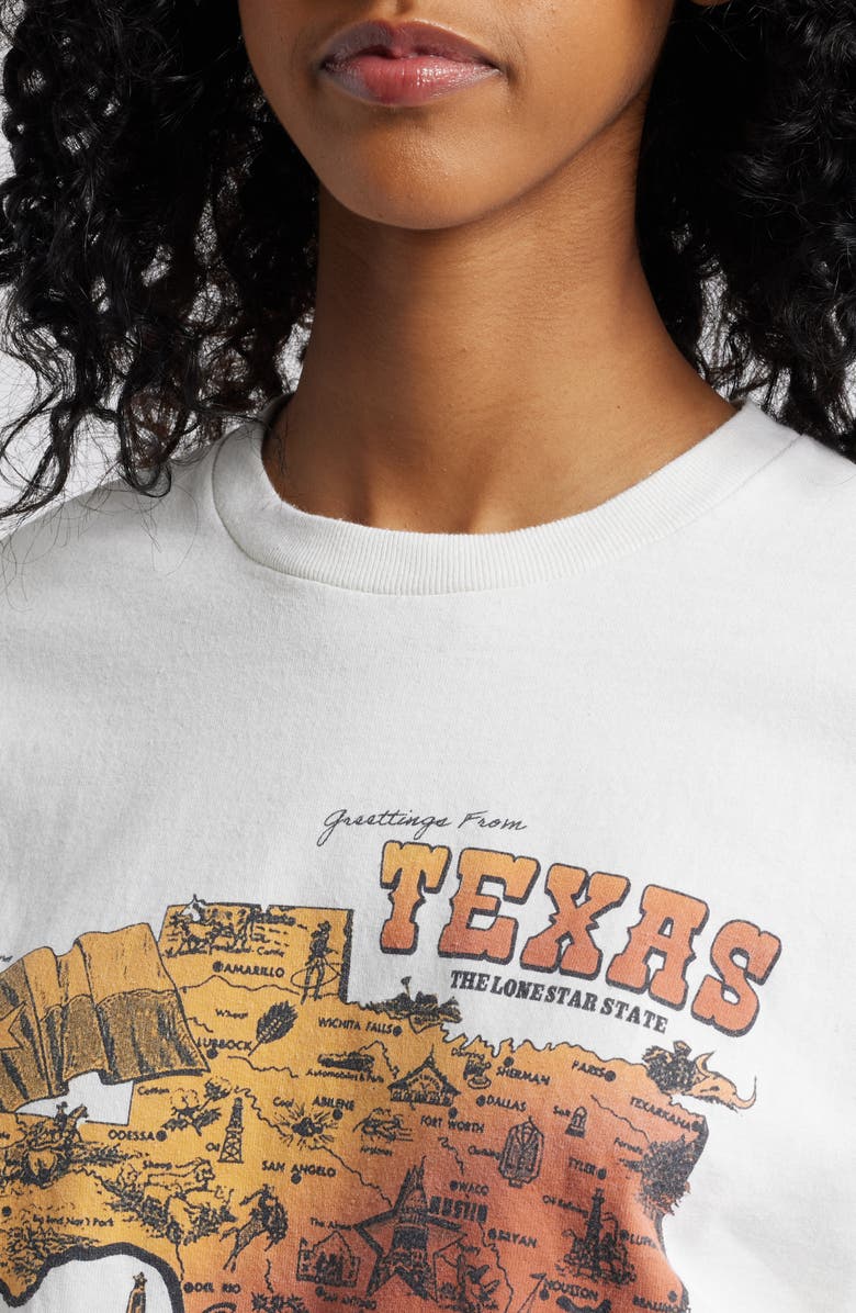 BDG Urban Outfitters Texas Cotton Graphic Boyfriend T-Shirt, Alternate, color, White
