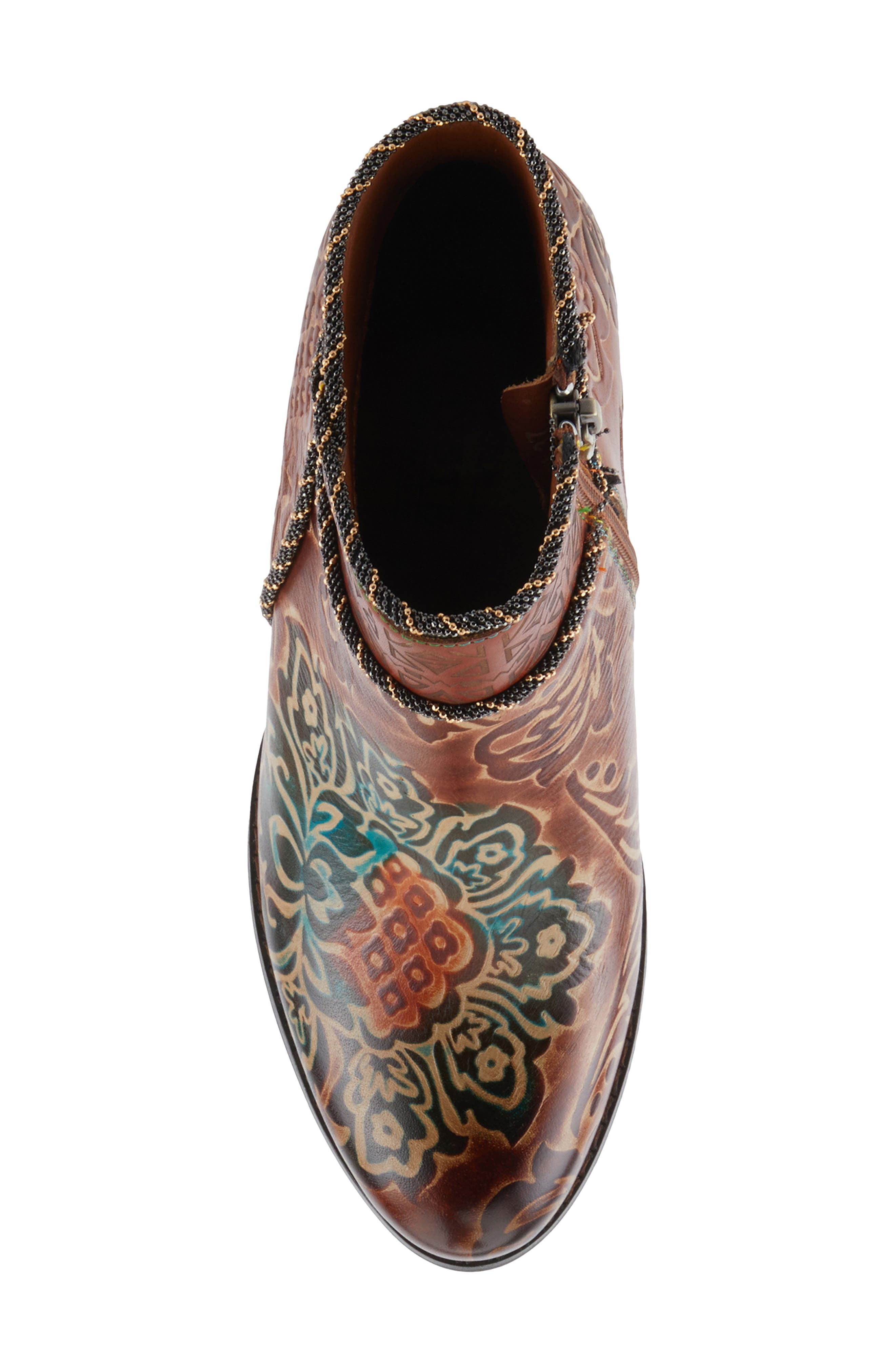 L'Artiste by Spring Step Cherish Bootie, Alternate, color, Brown Multi