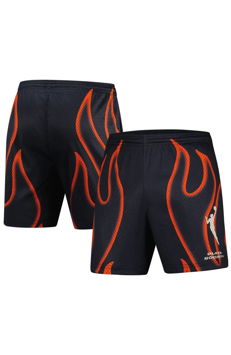 Playa Society Unisex Playa Society  Black WNBA Athletic Shorts, Main, color, Black