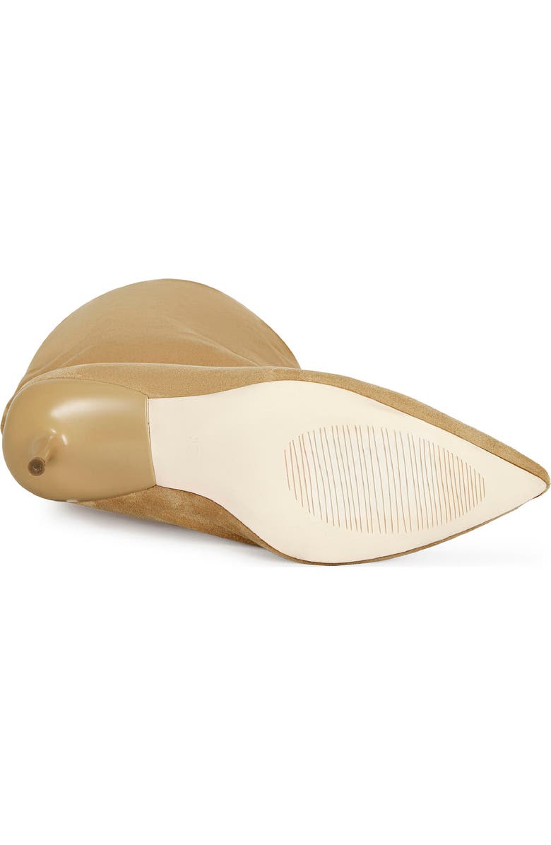 AZALEA WANG Couture Crazy Pointy Toe Knee High Boot, Alternate, color, Tan