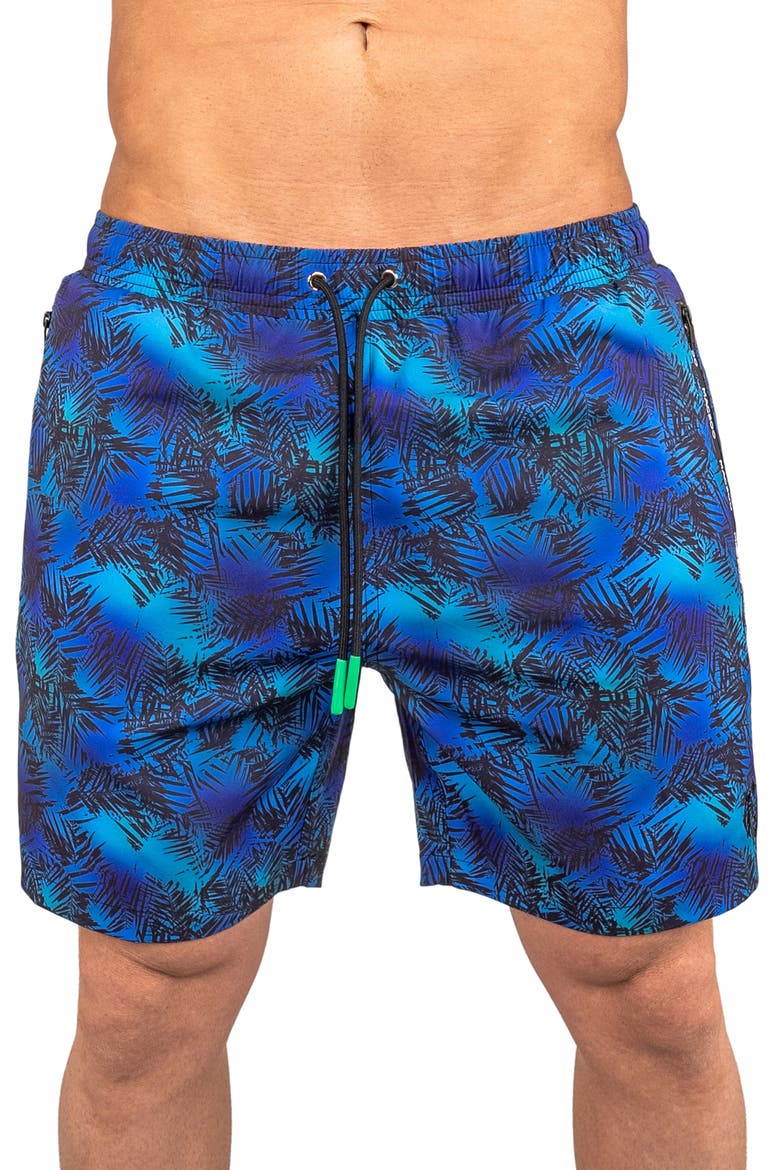 Swim Lion Hosta Swim Trunks, Main, color, BLUE
