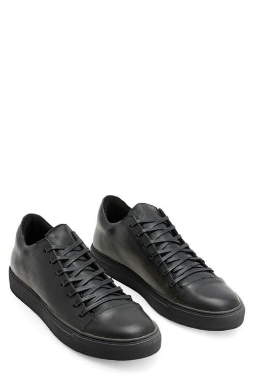 John Varvatos Reed Low Top Leather Sneaker In Black