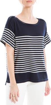 MAX STUDIO Stripe Boatneck T-Shirt