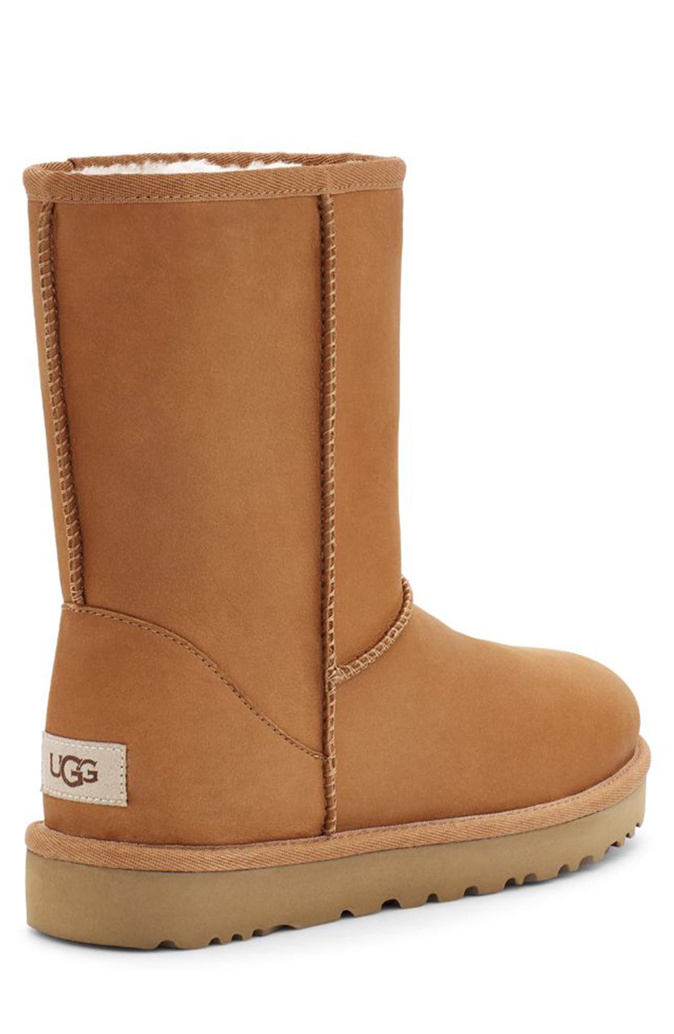 Classic Short Leather Water Resistant Boot, Alternate, color, TAN