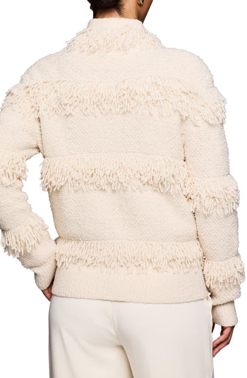 Nic + Zoe Nic+zoe Fringe Knit Jacket In Neutral