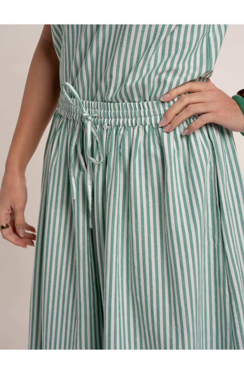 Brakeburn Hannah Embroidery Midi Skirt, Alternate, color, Green