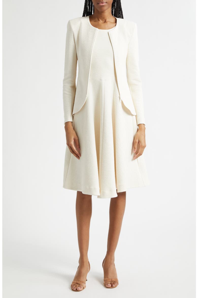 Jersey A-Line Dress, Alternate, color, SOLID WHITE