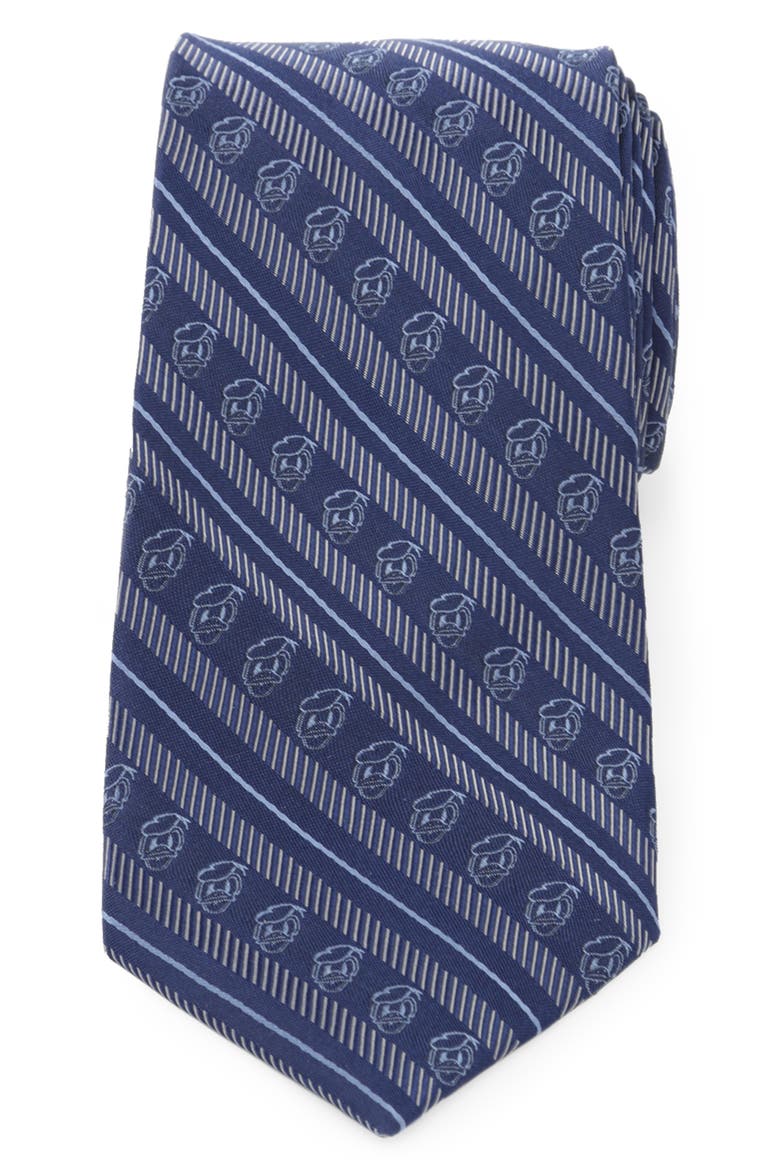 x Disney Donald Duck Stripe Silk Tie, Main, color, BLUE