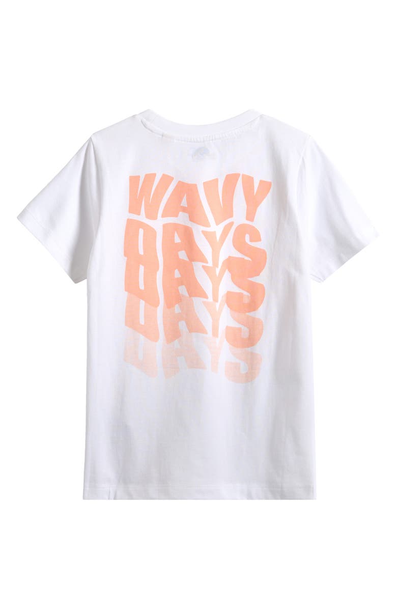 Boardies Kids' Wavy Days Cotton Graphic T-Shirt, Alternate, color, White