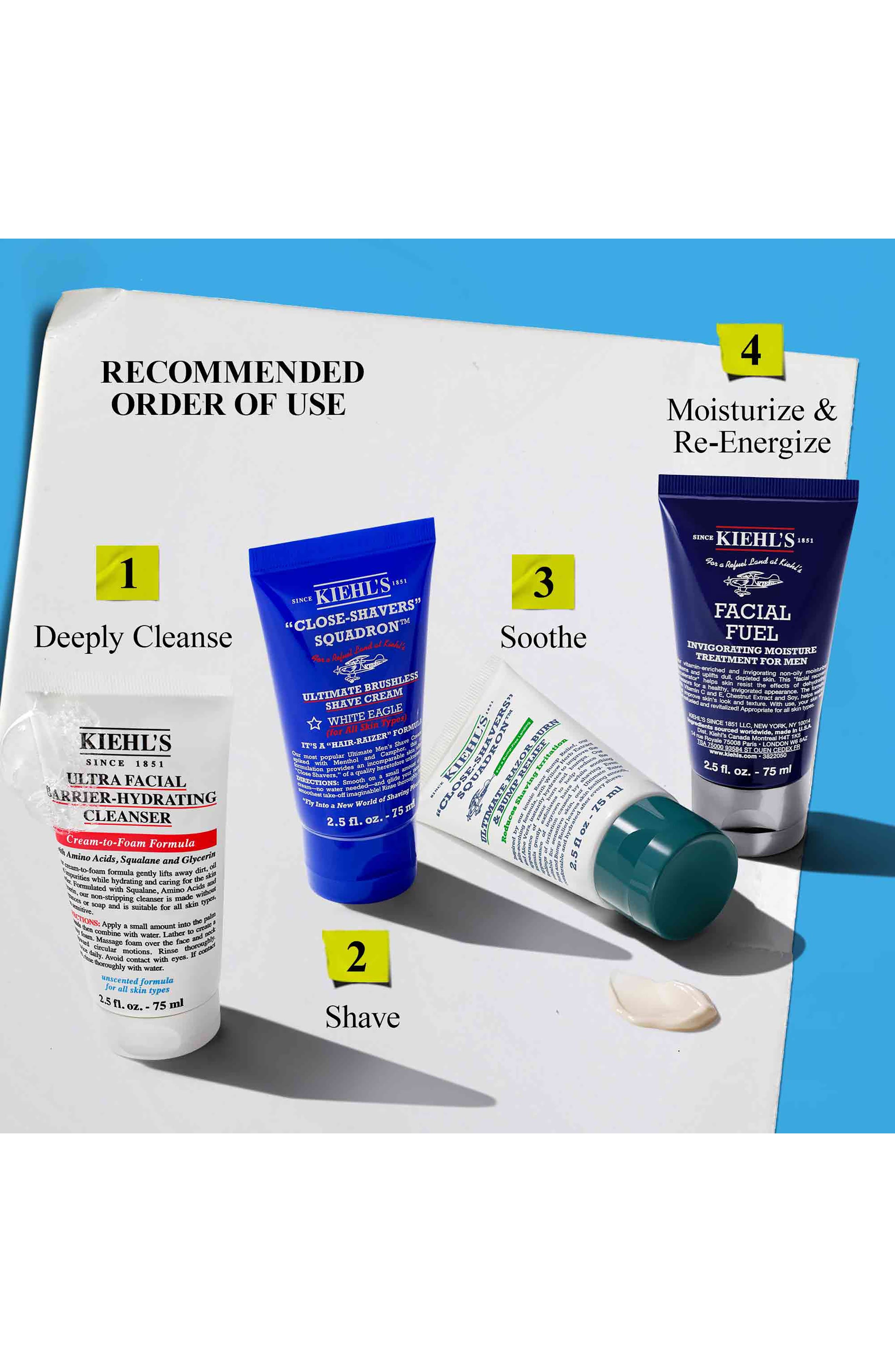 Kiehl's Since 1851 Get Up & Groom Shaving Gift Set $92 Value (Men