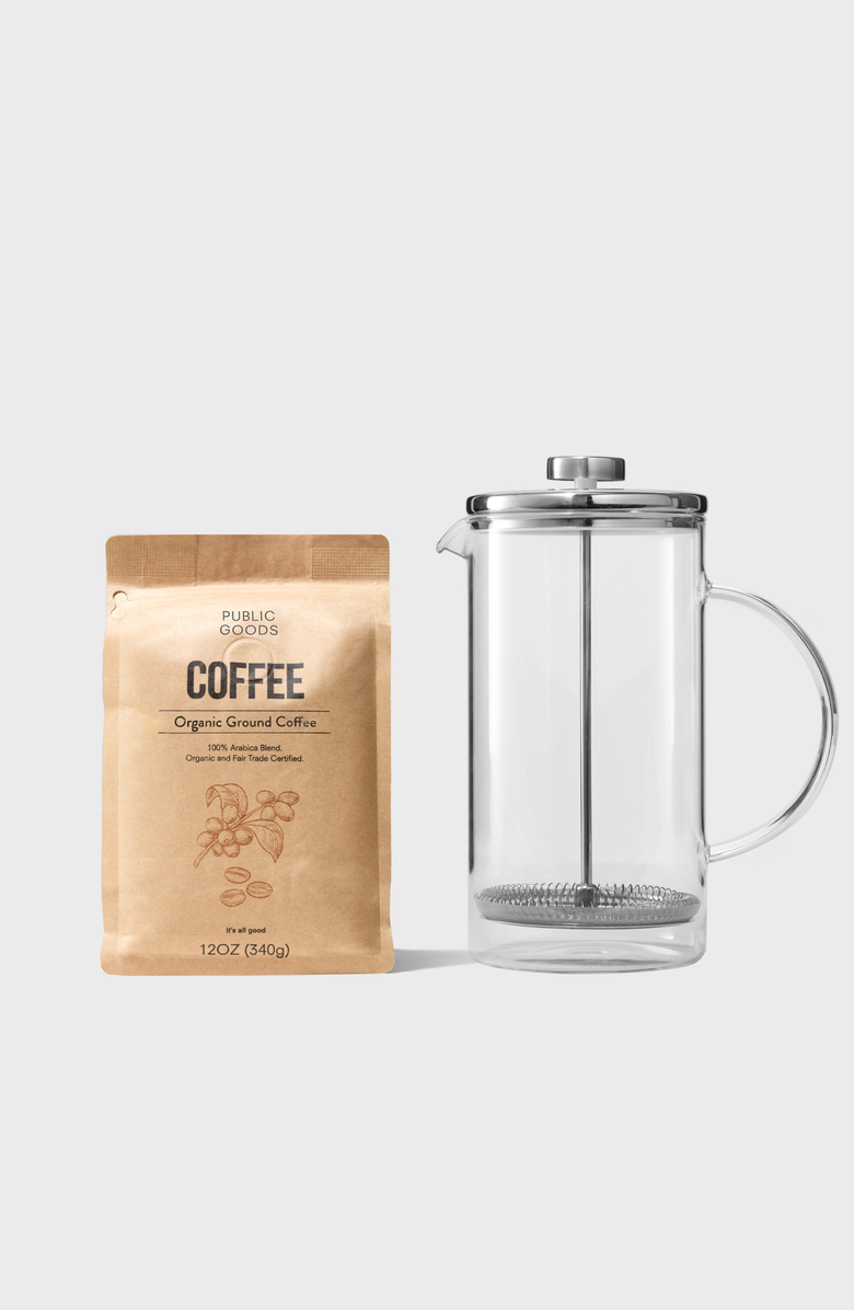 PUBLIC GOODS Good Morning Brew Coffee Bundle, Main, color, Brown