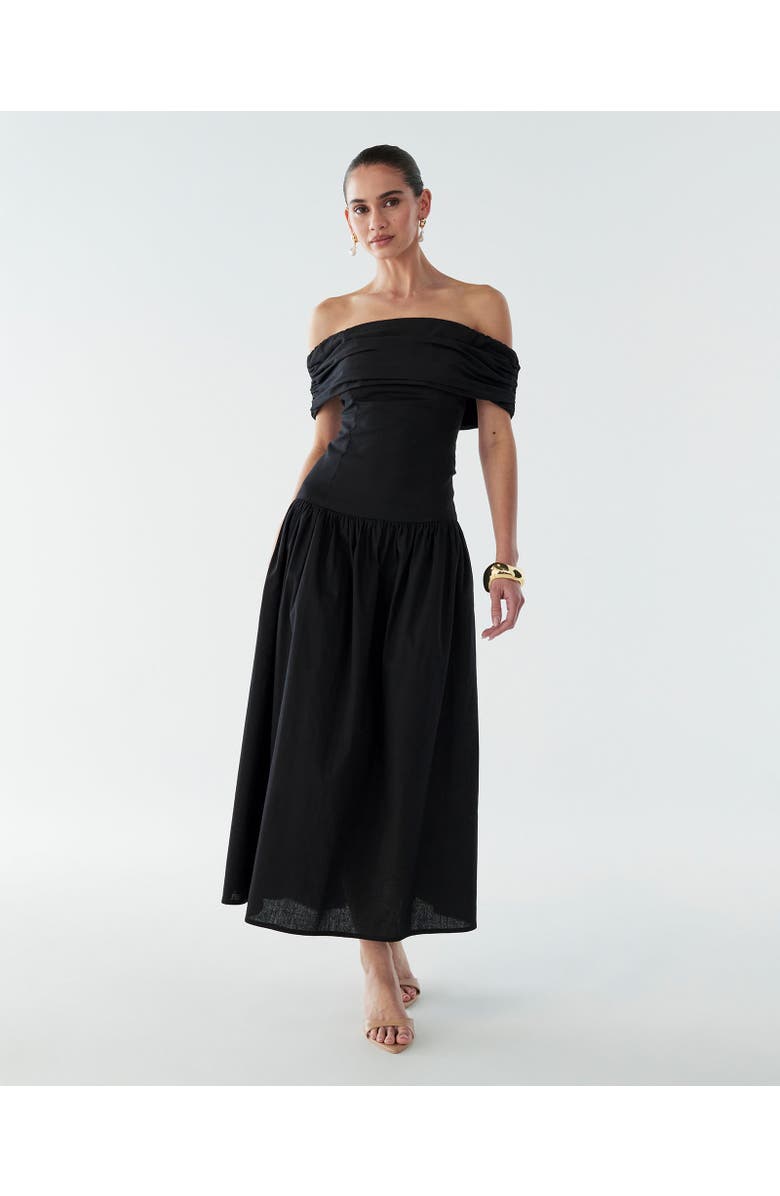 BWLDR Steph Midi Dress, Main, color, Black