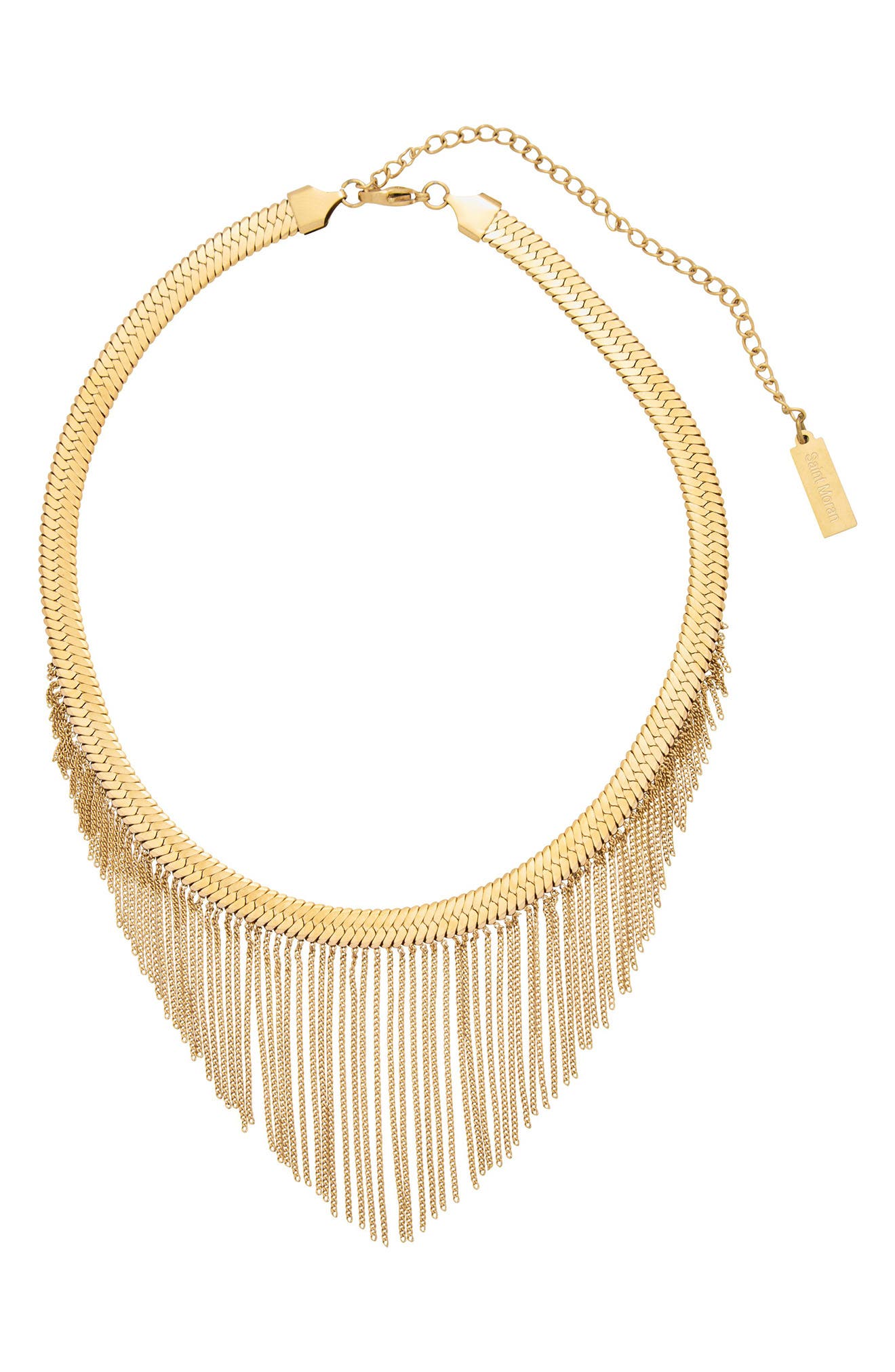 st. Moran Fringe Snake Chain Frontal Necklace