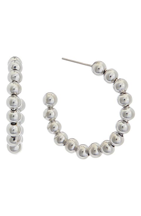 Beaded Hoop Earrings