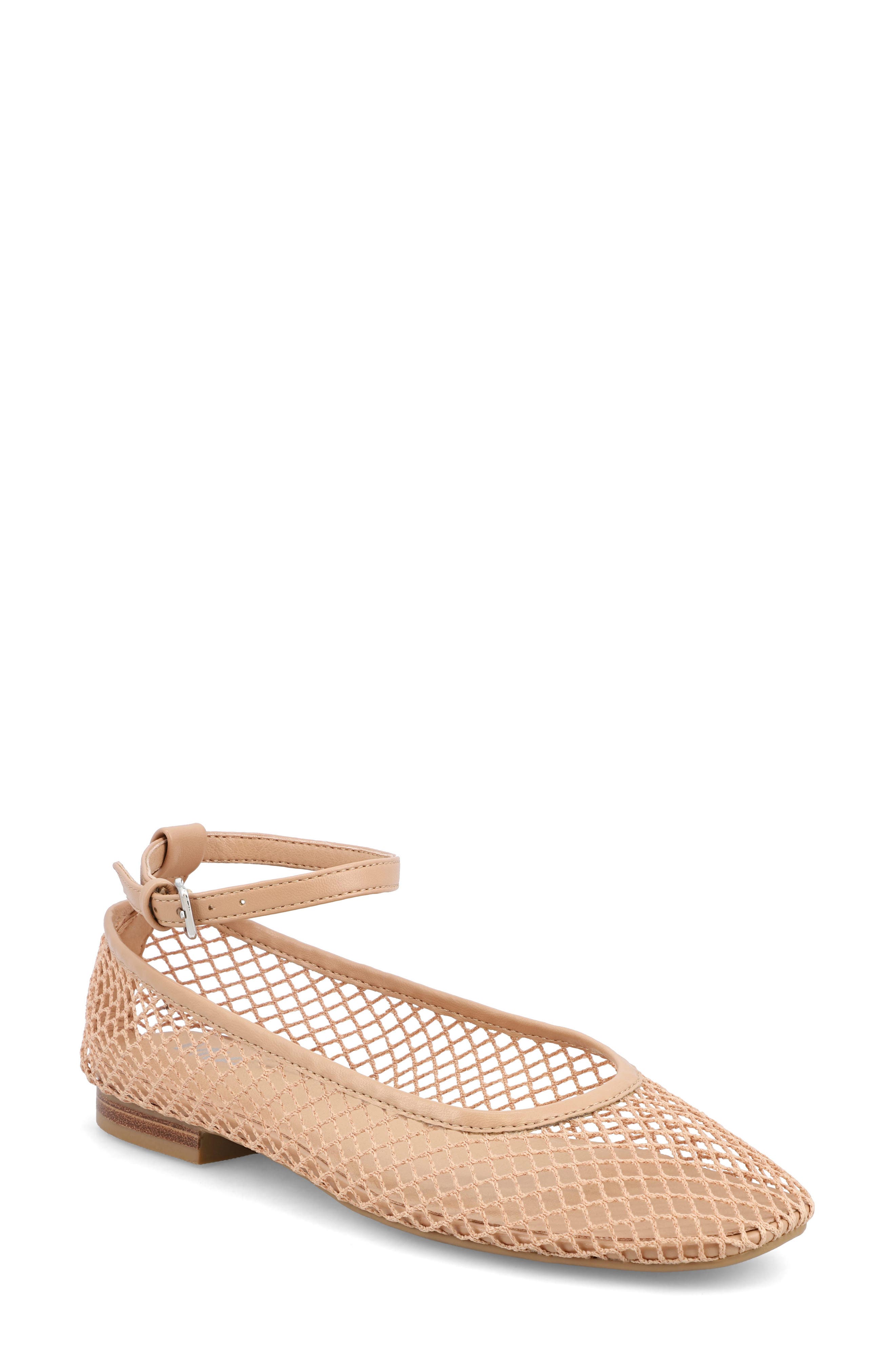 MIA Roz Ankle Strap Flat, Main, color, Beige