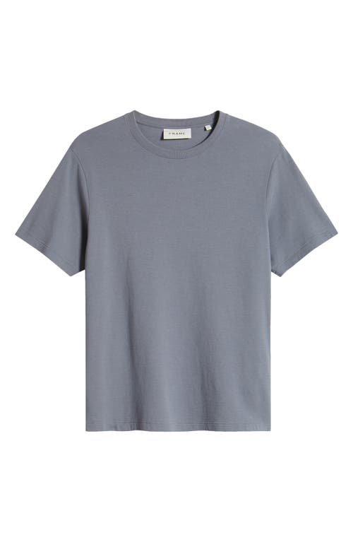 Frame Duo Fold Cotton T-shirt In Smoky Blue