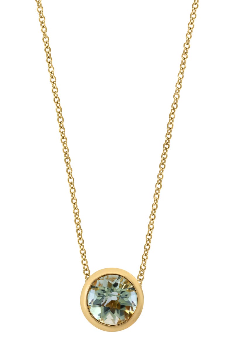 Stone Pendant Necklace, Main, color, GREEN AMETHYST