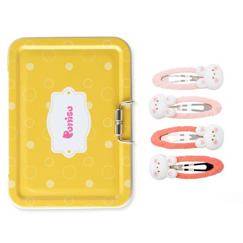 4pc Bunny Hug Snap Clip Set