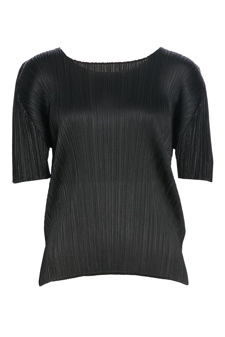 Pleated Top, Alternate, color, BLACK