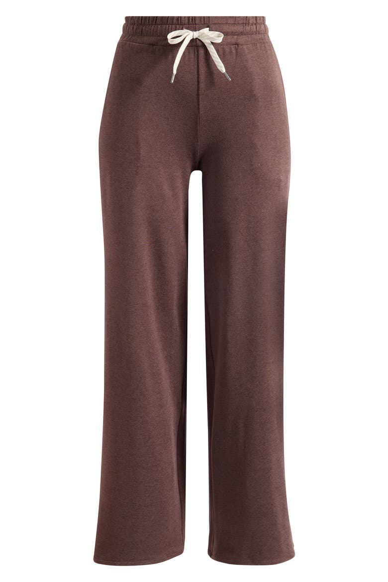 Halo Essential Wide Leg Sweatpants, Alternate, color, JAVA HEATHER