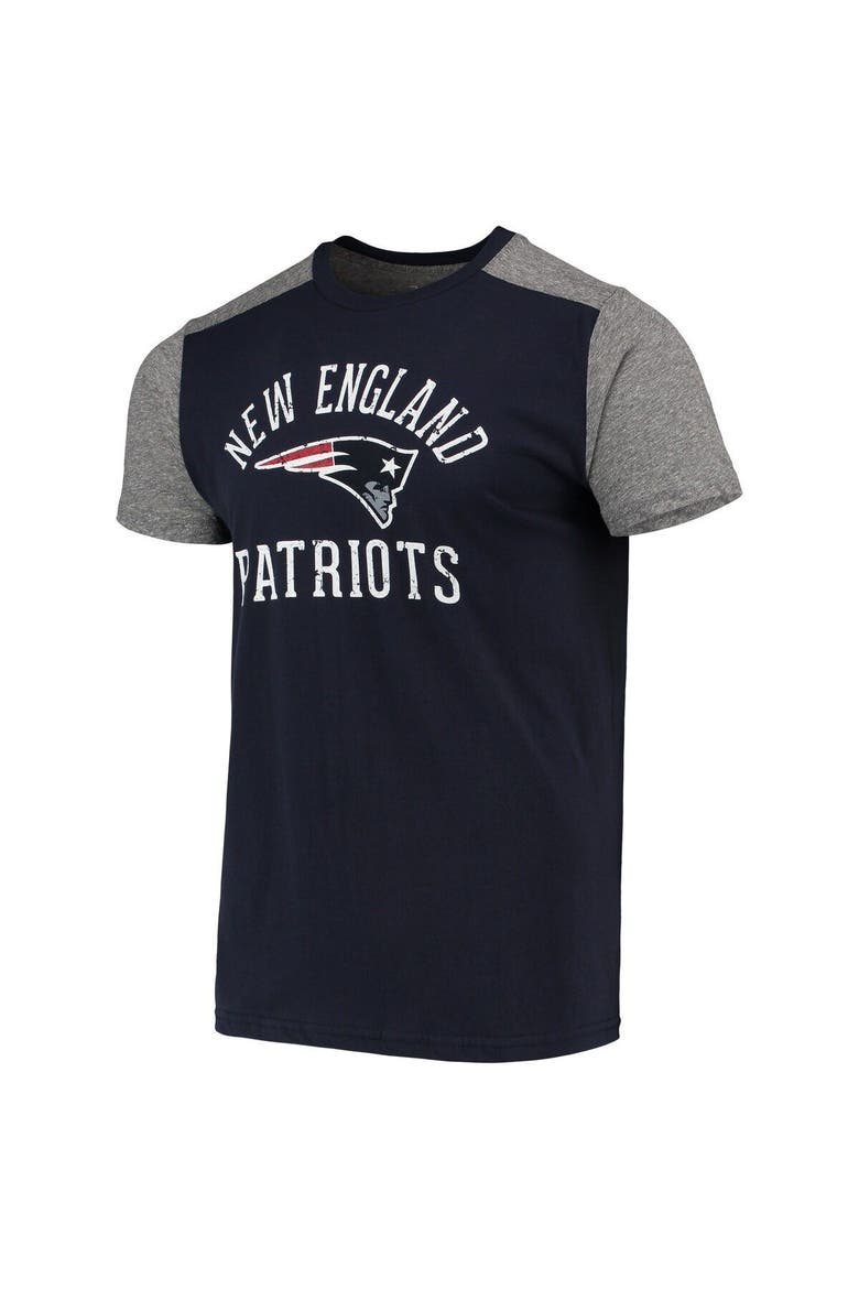 Men's Majestic Threads Navy/Gray New England Patriots Field Goal Slub T-Shirt, Alternate, color, Navy