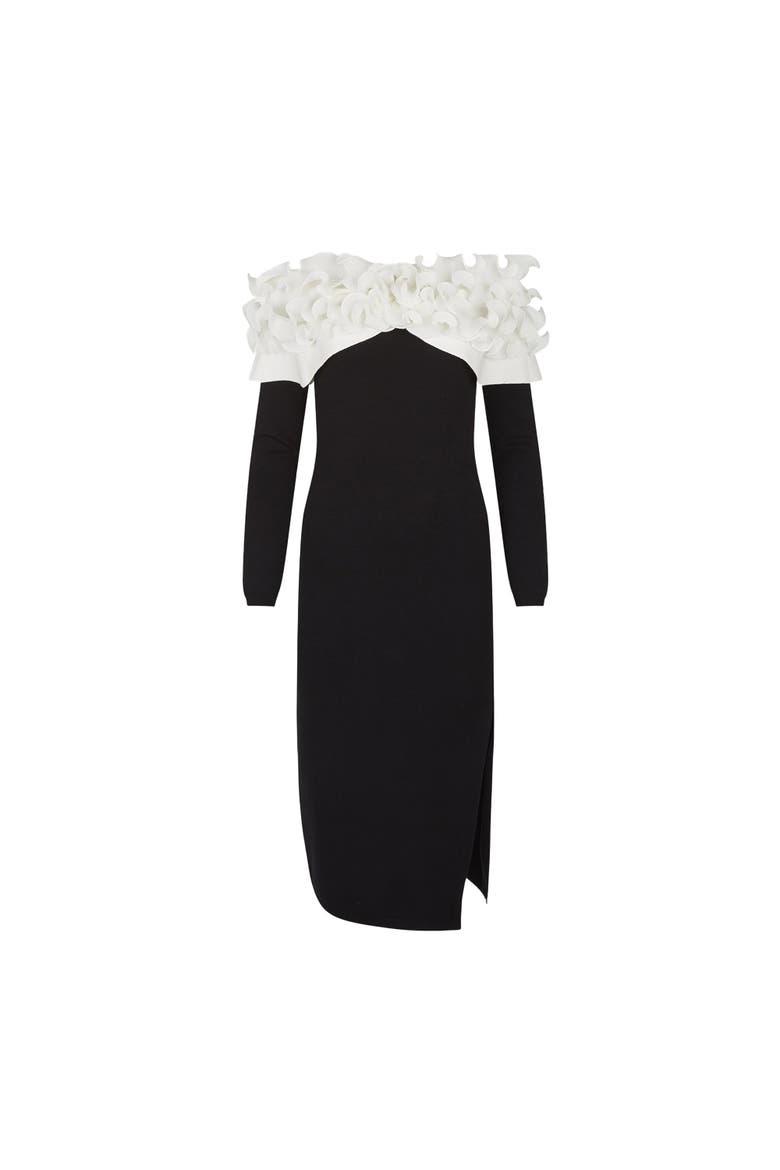 Andalouse Dress, Main, color, Black/White