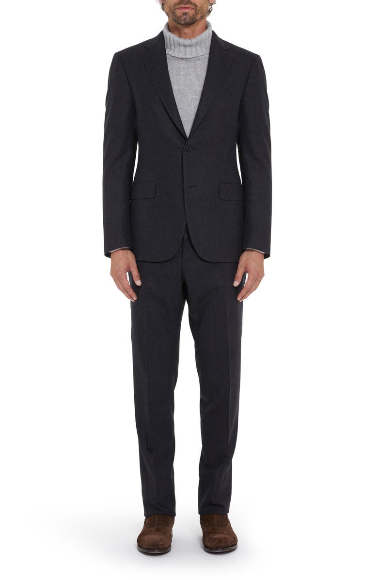 Boglioli Virgin Wool Flannel Suit, Main, color, 