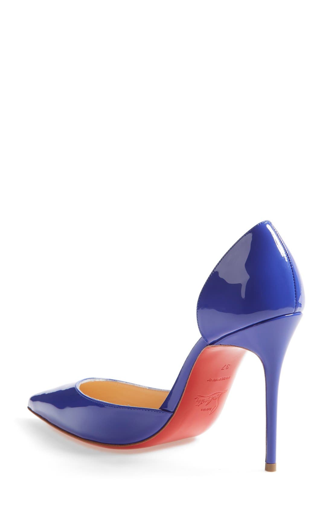 Iriza Pointed Toe Half d'Orsay Pump, Alternate, color, PERVENCHE
