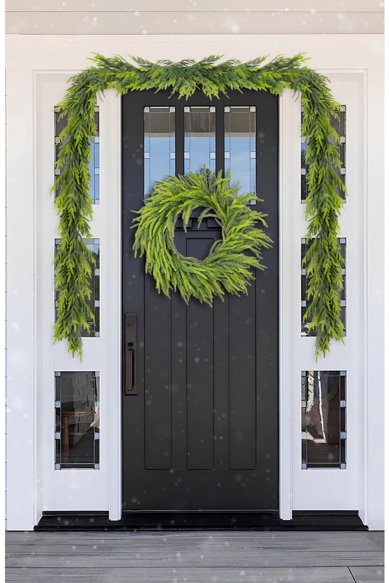 Set of 2 Artificial Christmas PE Dripping Garland, Alternate, color, Green