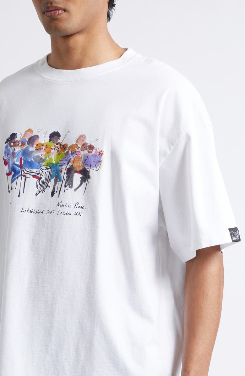 Martine Rose Short Sleeve Oversize Graphic T-Shirt, Alternate, color, White