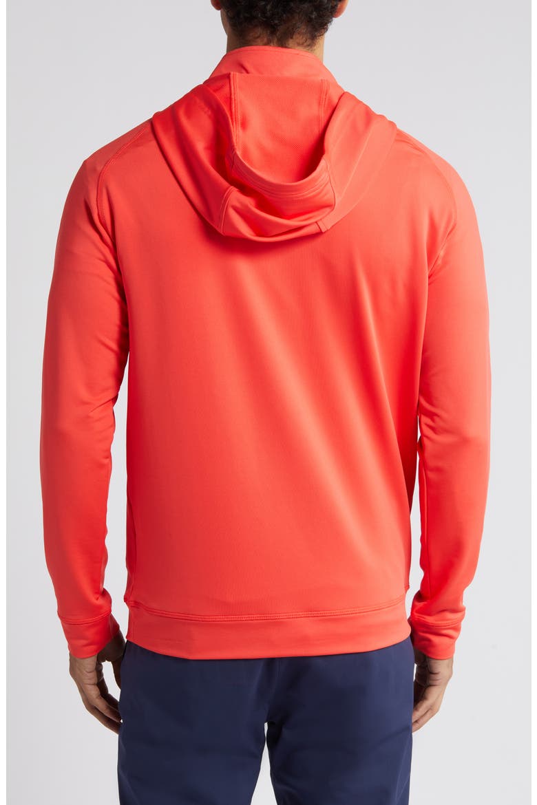 Vandyke Half Zip Hoodie, Alternate, color, RED