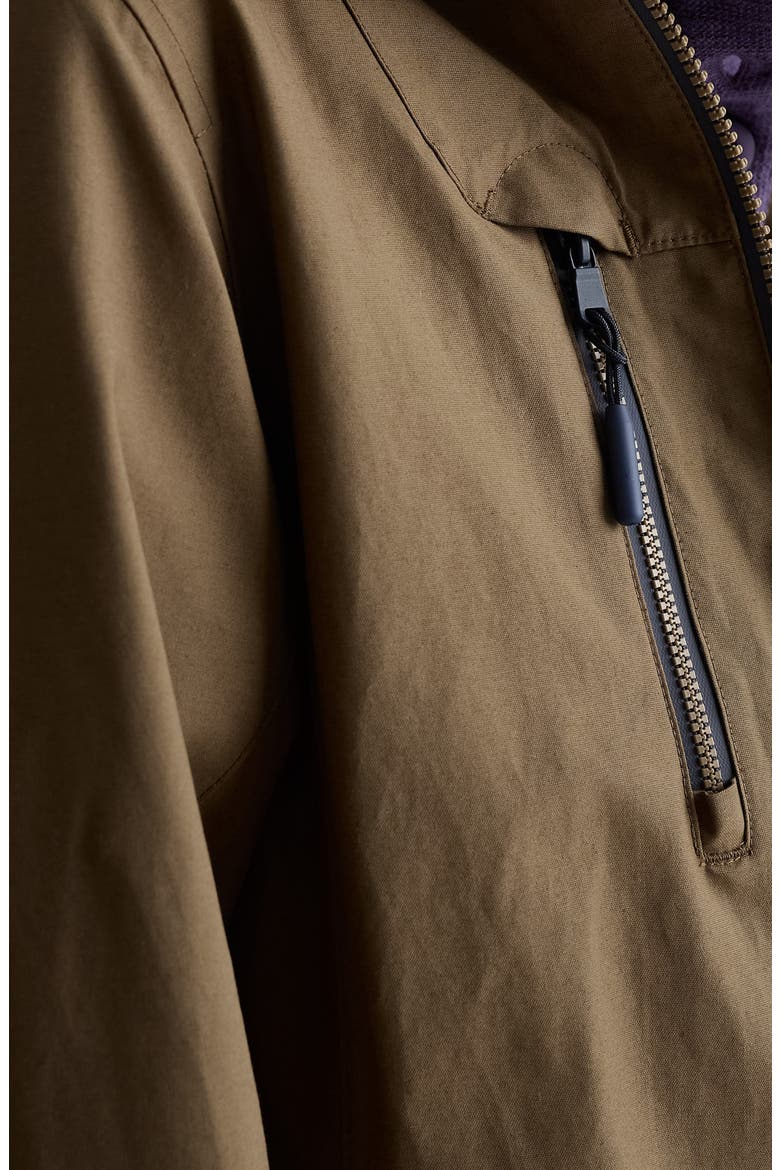 Coverack Waterproof Organic Cotton Raincoat with Removable Hood, Alternate, color, LAUREL