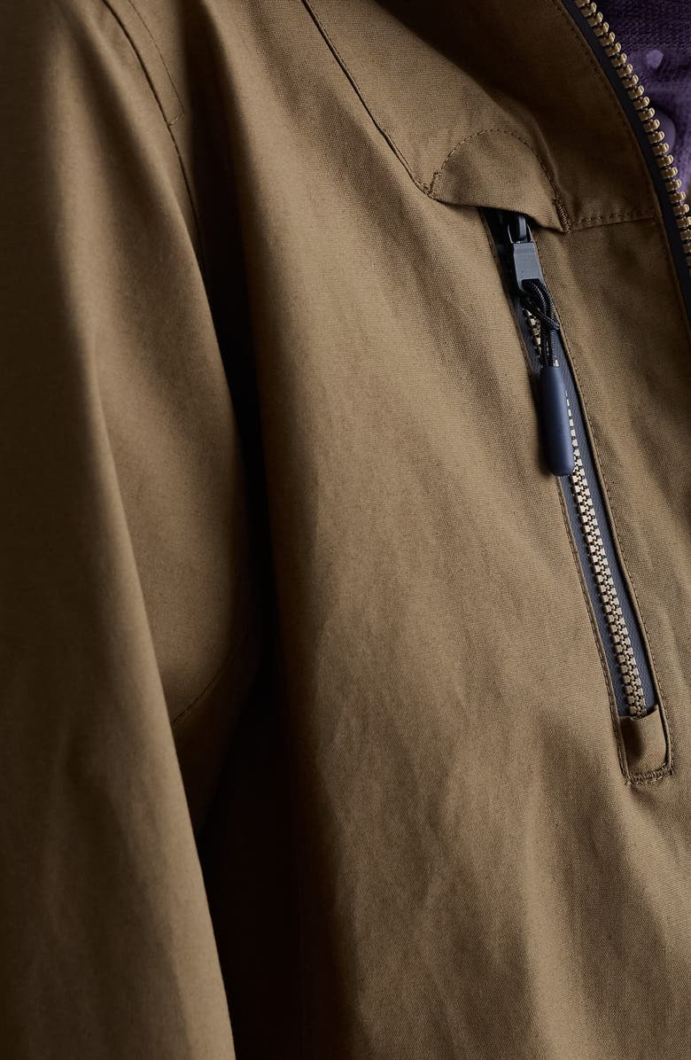 Seasalt Cornwall Coverack Waterproof Organic Cotton Raincoat with Removable Hood, Alternate, color, Laurel