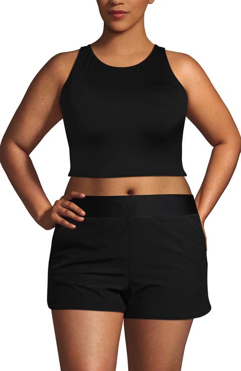 Chlorine Resistant High Neck Racerback Midkini Swimsuit Top