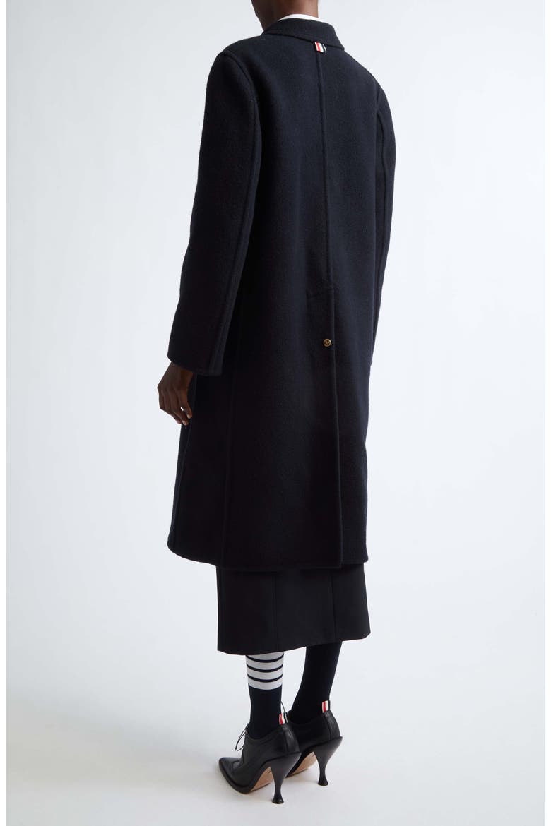 Bell Sleeve Virgin Wool Coat, Alternate, color, NAVY